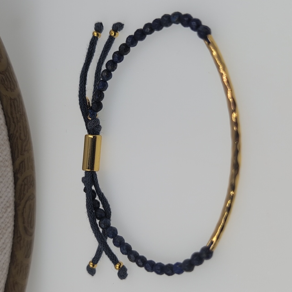 Gorjana Blue Sapphire Power Gemstone 18K Gold Plated Bracelet m112